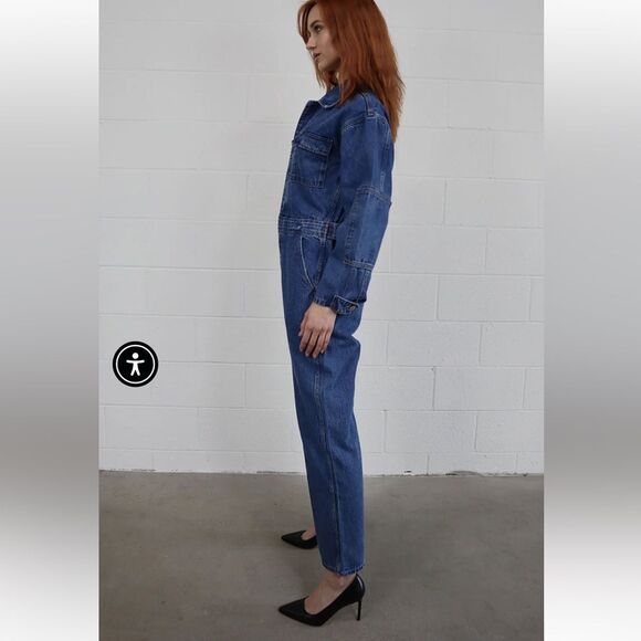 ETICA  Larson Utility Denim Jumpsuit NWT - Picture 2 of 14